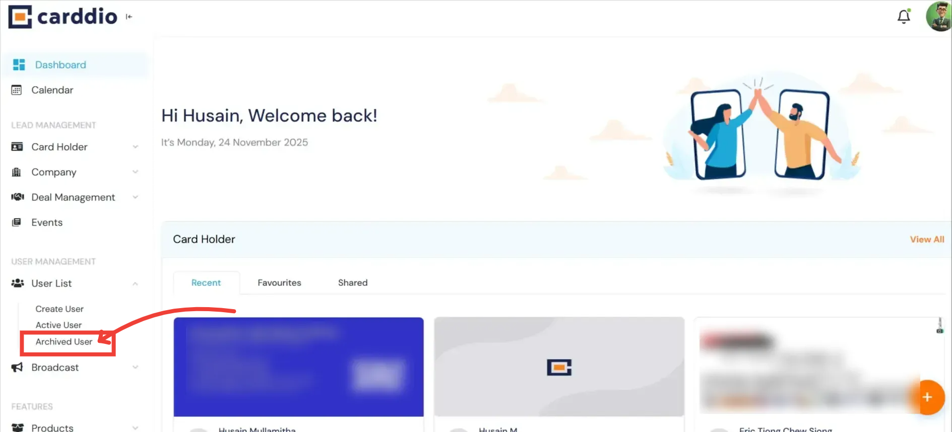 Archived User Sidebar