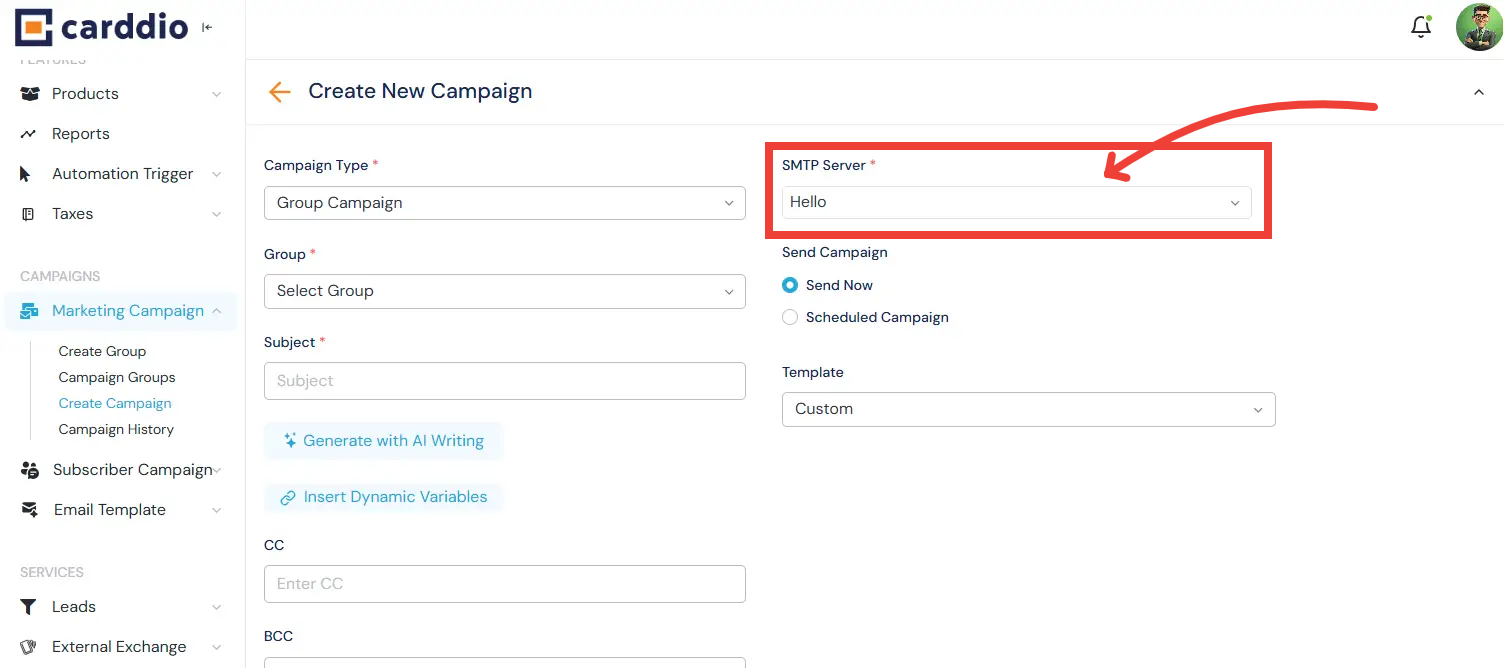 SMTP and Sending Options